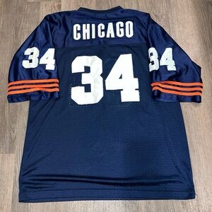 Chicago Bears #34 Navy Football Jersey